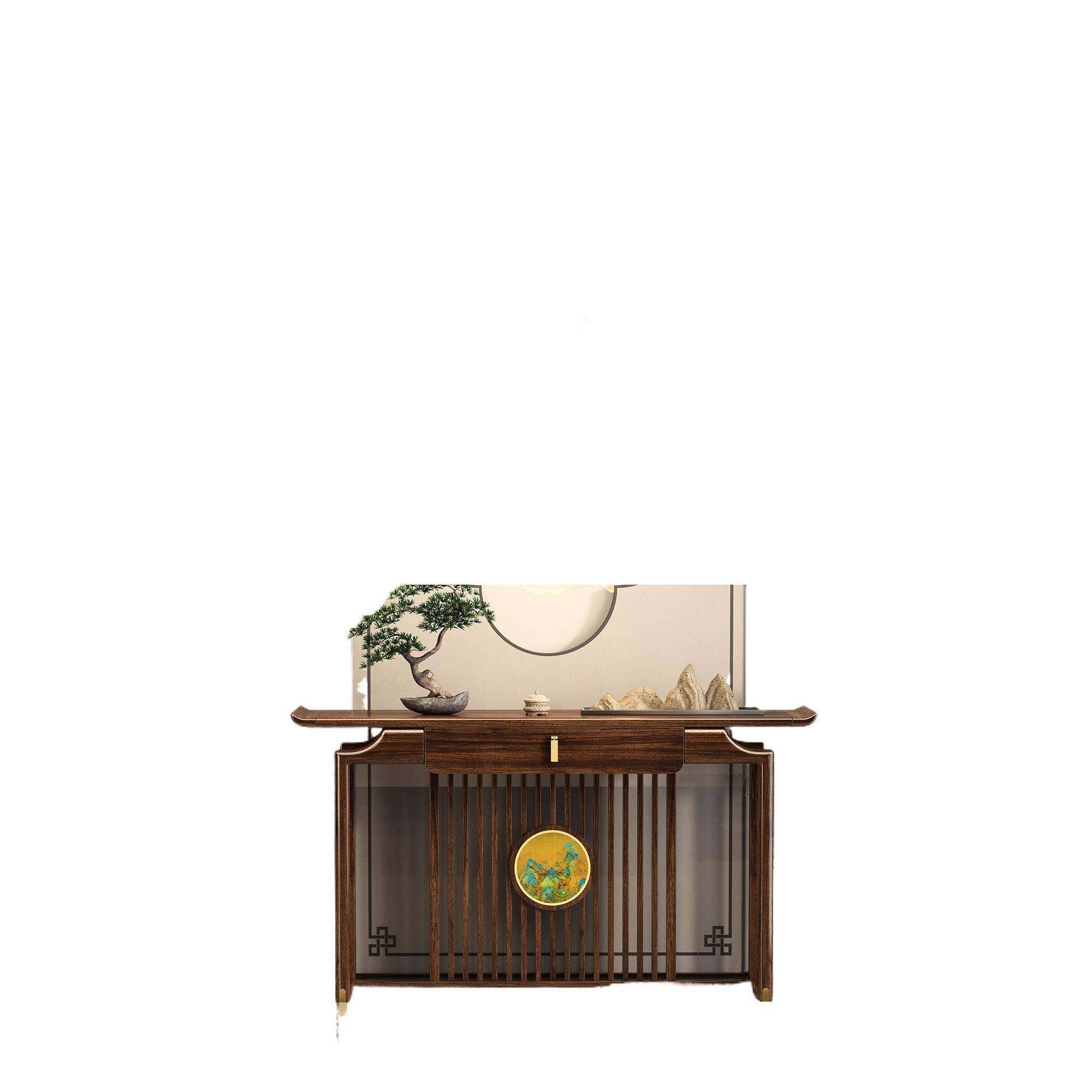 乌金木实木玄关桌新中式中堂入门靠墙OBH玄关台桌户供超窄条案玄,淘宝优惠券,粉丝福利购,淘宝优惠卷