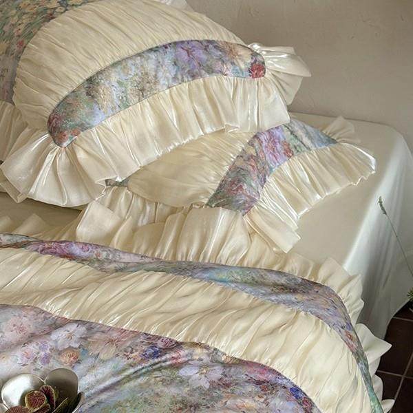 轻奢法式兰精天丝棉四件套高级韩式清新花卉数码印花床上用品,淘宝优惠券,粉丝福利购,淘宝优惠卷