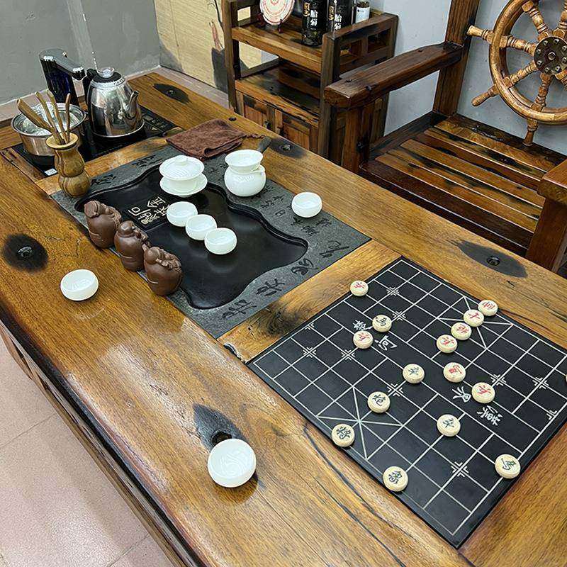 老船木实木茶桌椅组合家用中式古典茶几原木办公异行茶台客厅茶台,淘宝优惠券,粉丝福利购,淘宝优惠卷