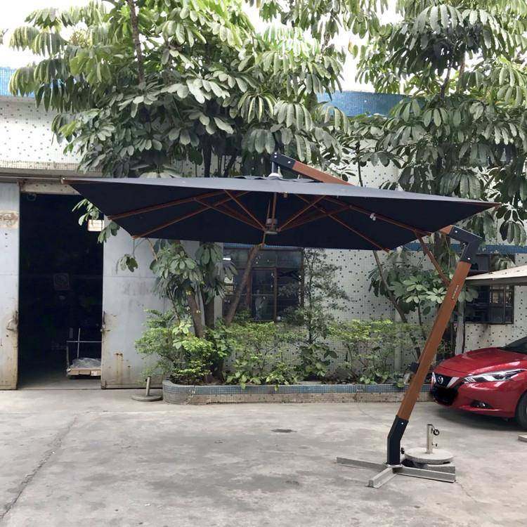 户外遮阳伞庭院伞仿木全铝吊伞花园7字罗马伞室外别墅伞侧边3米伞,淘宝优惠券,粉丝福利购,淘宝优惠卷