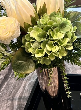 设计师高档帝王花仿真花花束软装样板间客厅卧室装饰花束假花绢花