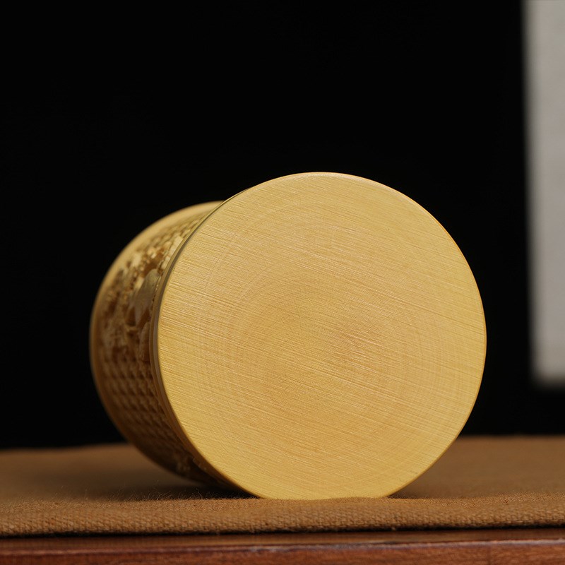 乐清黄杨木雕四季花梅兰竹菊镂空笔筒实木摆件装饰品创意桌面收纳 - 图0