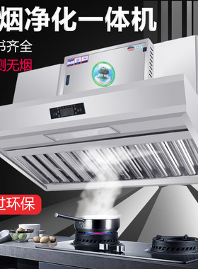 油烟净化一体机油烟净化器商用厨房餐饮油烟机无管道一体净化排烟