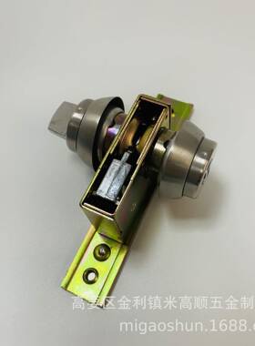 不锈钢有框玻璃门301双锁头铜钥匙锌合金锁芯落地锁平头中间锁
