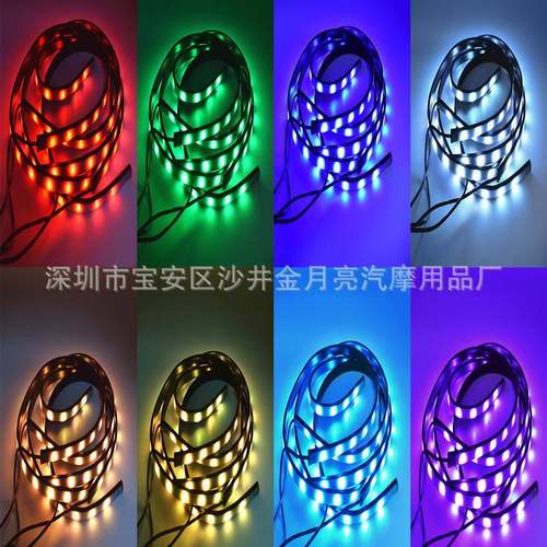 汽车底盘用品RGB声控音乐气氛灯遥控氛围灯底盘灯60x90改装车灯 - 图3