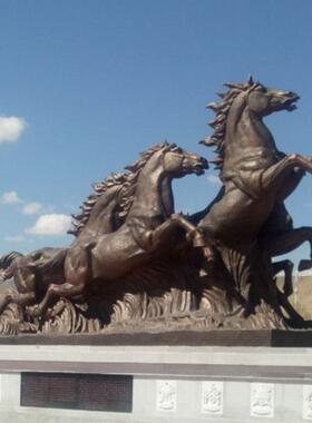 厂家铸型铜雕铜马奔马雕雕塑小区摆造件工艺品广场景观-064售楼大