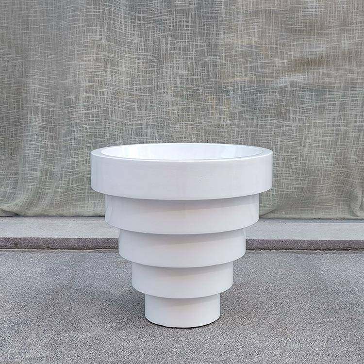 简约五层塔倒椎形玻璃钢花盆公司办公室售楼处软装花艺创意摆设,淘宝优惠券,粉丝福利购,淘宝优惠卷