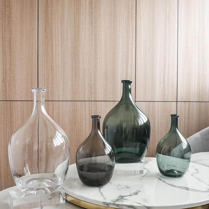 视远马醉木玻璃花瓶北欧轻奢创意摆件入户玄关客厅装饰高级感,淘宝优惠券,粉丝福利购,淘宝优惠卷