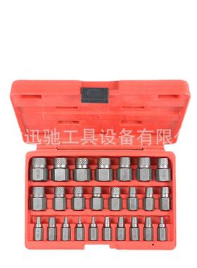 25件套多花键断头螺丝取出器螺旋滑丝滑牙断丝破损螺钉拆除工具