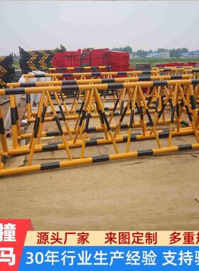 镀锌马路中央市政防撞拒马护栏带刺护栏单位厂房万向轮移动护栏