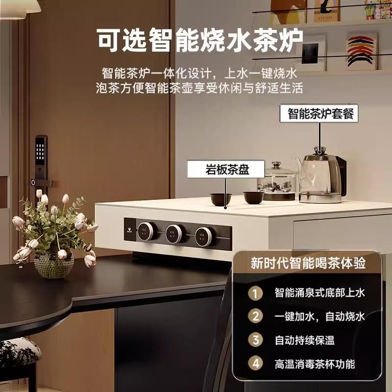 多功可伸缩变CLP岛台餐桌一体可圆桌用现代家客餐厅高端储物能中 - 图0