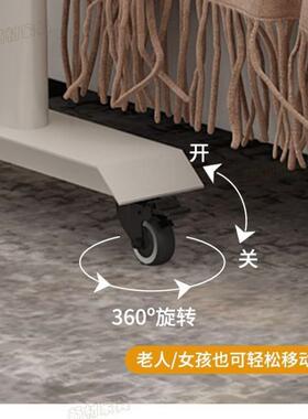 升降跨床电脑书桌带抽屉可移动长条写字台卧室床尾靠墙学习写字台