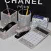 Creative diamond crystal desktop office stationery set with diamond calculator pen holder business card box stapler