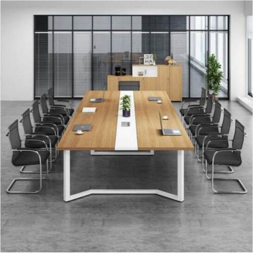 会议桌长桌椅现代简约会议室长条桌办公桌开会培训桌办公家具组合 - 图2