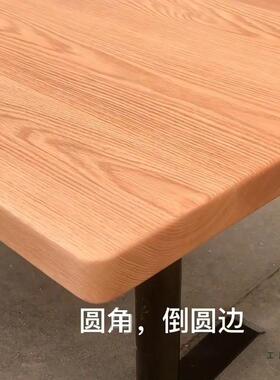 榉木桌板台面亚克力餐桌书桌吧台一字隔板置物架层板实木桌面定