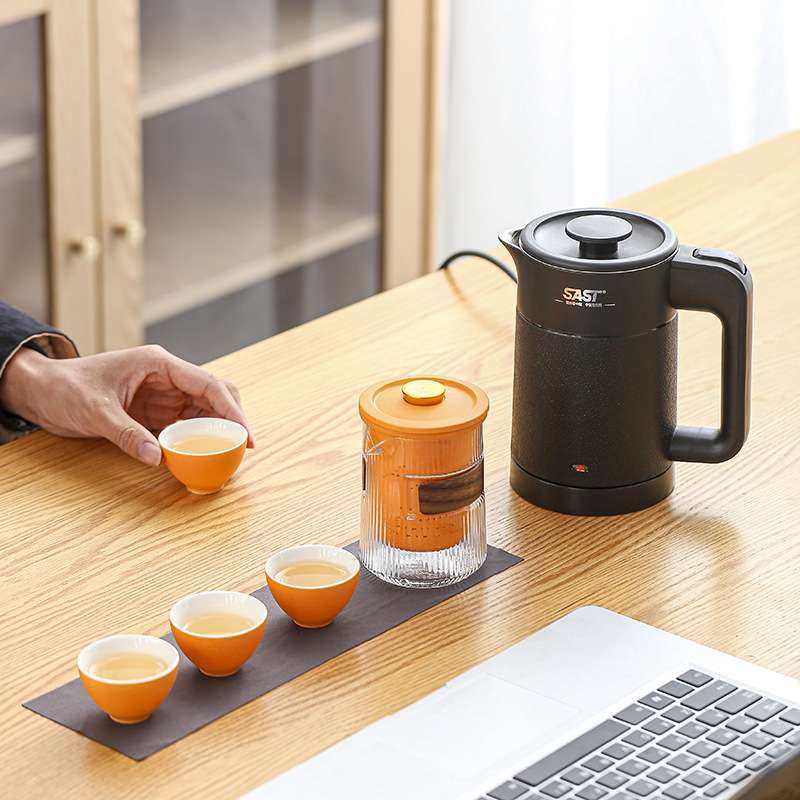 SAST旅行茶具一壶四杯电热水壶600ml小型酒店用办公室便携随手泡,淘宝优惠券,粉丝福利购,淘宝优惠卷