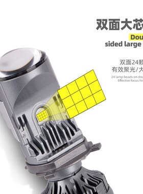 工厂直销h4透镜透灯远近光一体改装前照大灯泡直插式汽车led大灯