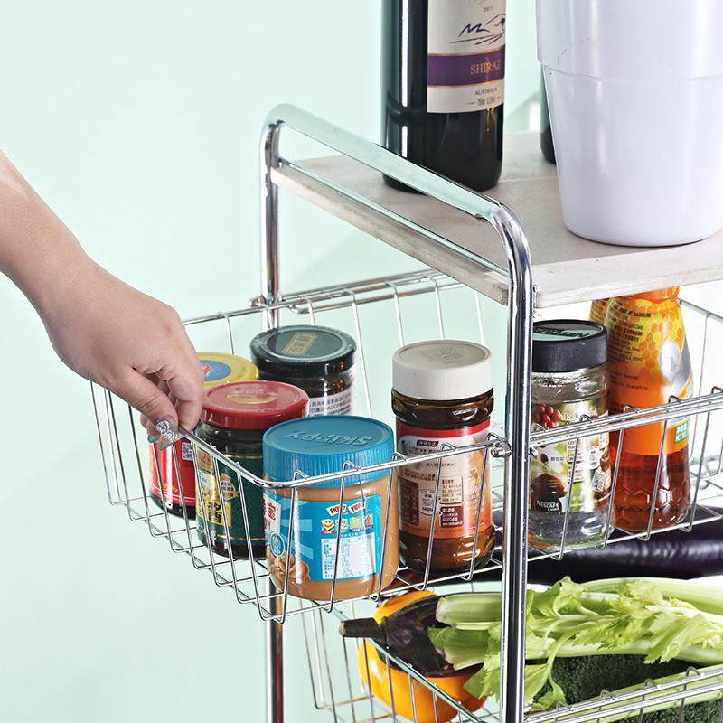 厨房置物架蔬菜篮子收纳架子推车落地多层收纳神器置物储物架铁艺,淘宝优惠券,粉丝福利购,淘宝优惠卷