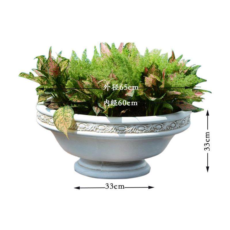 欧式镁泥素面罗马柱花盆容器庭院装饰摆件落地花园复古摆件花缸子,淘宝优惠券,粉丝福利购,淘宝优惠卷