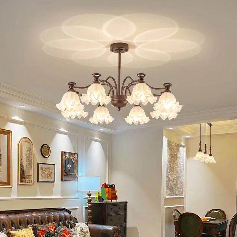 南洋风复餐厅吊灯美式客中古Lighting护头眼厅卧室床灯铃兰古花三,淘宝优惠券,粉丝福利购,淘宝优惠卷