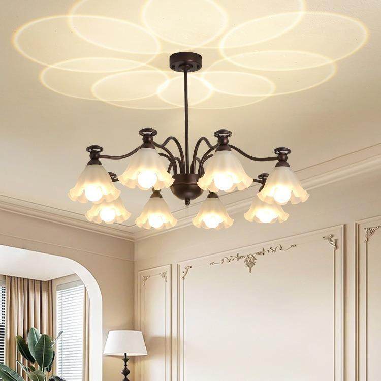 南洋风复餐厅吊灯美式客中古Lighting护头眼厅卧室床灯铃兰古花三,淘宝优惠券,粉丝福利购,淘宝优惠卷