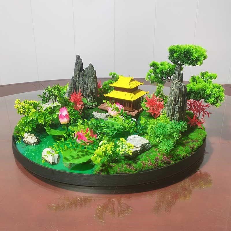 酒店餐厅电动餐桌中间摆花大圆桌转盘装饰品饭店摆台造景包厢摆设,淘宝优惠券,粉丝福利购,淘宝优惠卷