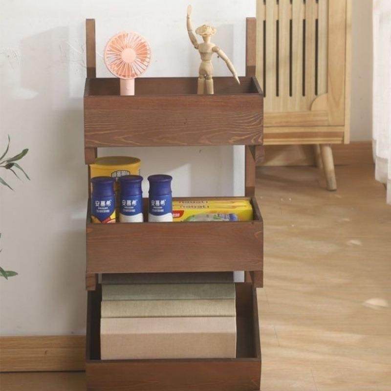 北欧实木收纳架多层置架架物家厨房落地展示用客厅书架卧室收磋茨,淘宝优惠券,粉丝福利购,淘宝优惠卷