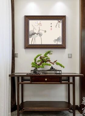 电表箱装饰画配电箱挂画美式复古遮挡盒总开关电闸高级感客厅挂画
