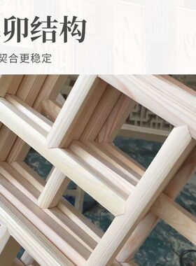 东阳木雕中式窗户仿古窗镂空实木花格花窗门窗雕花门玄关隔断装饰