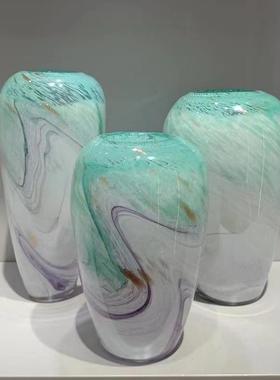 高级感花1摆件玻璃水培花瓶器养醉雪柳马木水插花鲜花客厅落地装