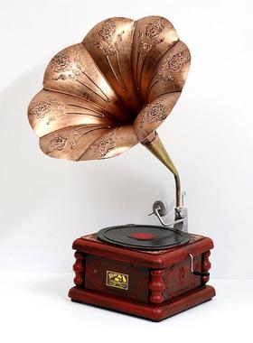 式复古美式乡村收欧音机录音机电型视机铁888艺模摆件创道意具装