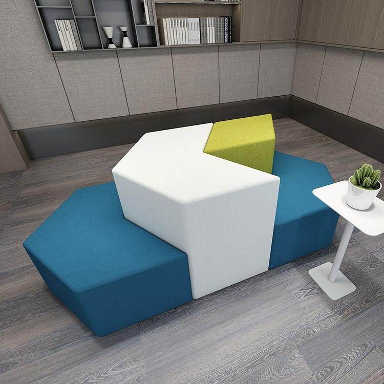培训机构幼儿园琴行舞蹈班学校休息区现代休闲创意异形沙发凳组合,淘宝优惠券,粉丝福利购,淘宝优惠卷