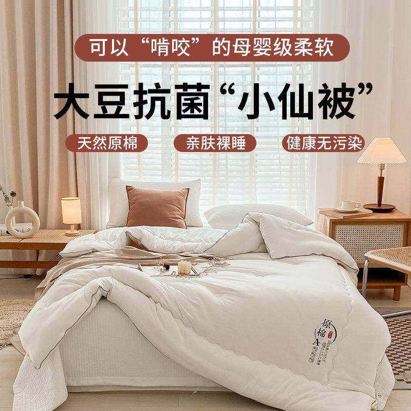 被子原棉大豆纤维被无染大豆被春秋被芯学生被褥保暖冬被厚款棉被,淘宝优惠券,粉丝福利购,淘宝优惠卷