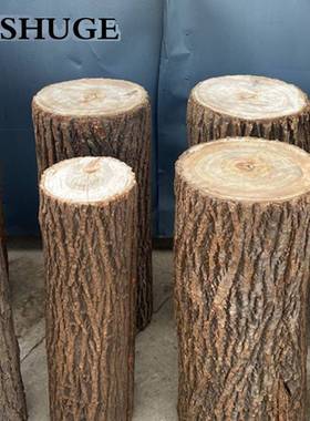 桩空木心树墩落地栅栏商场餐树具厅木桩园林婚礼10037771影视剧道