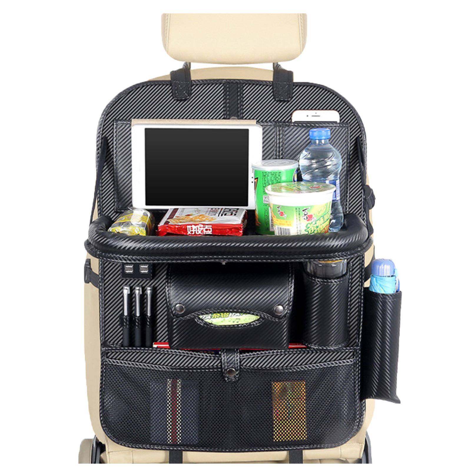 汽车椅背收纳袋小车内多功能座椅置物挂袋车载usb充电款内饰PU皮,淘宝优惠券,粉丝福利购,淘宝优惠卷