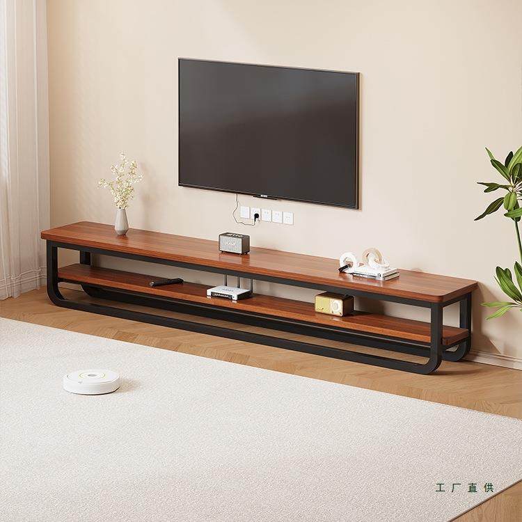 茶几客厅家用2025新款简约小户型轻奢感双层实木电视柜组合,淘宝优惠券,粉丝福利购,淘宝优惠卷