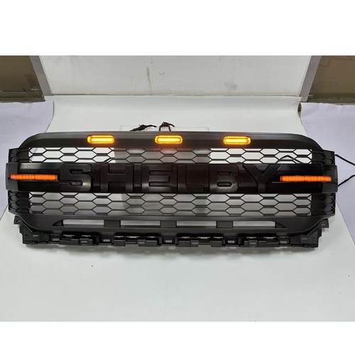 适用21-24年福特F150升级带灯前中网谢尔比款前中网格栅网格前脸 - 图0