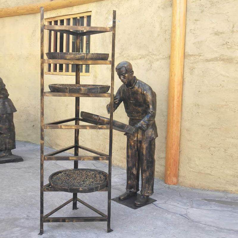 制茶雕塑茶圣陆羽大型玻璃钢雕塑采茶喝茶茶馆文化仿铜人物摆件,淘宝优惠券,粉丝福利购,淘宝优惠卷