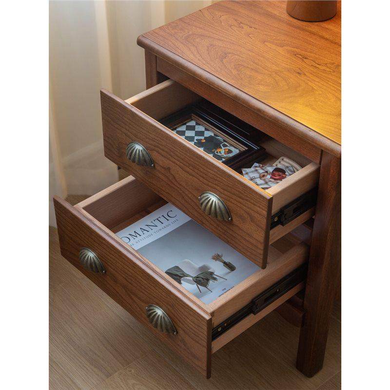 中古复古樱桃木床头柜实木床边柜卧室国风储物柜小矮柜,淘宝优惠券,粉丝福利购,淘宝优惠卷