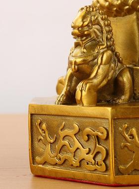 黄华表件336华表柱摆件中华黄柱龙柱摆铜铜办公室摆件家居饰品