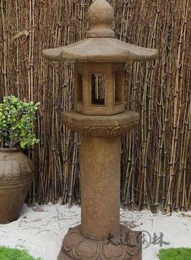 太阳能石灯笼青石古做石宫灯灯庭院厂家直供灯草仿坪灯日式旧庭院