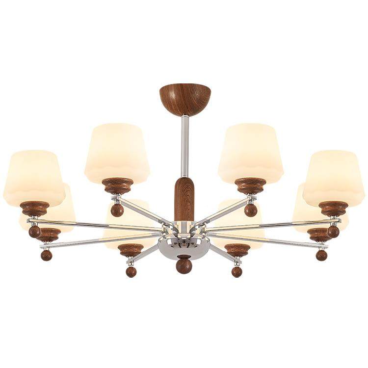 美式复古客厅吊胡桃色中古风61法套式灯大厅主灯具全屋感餐组合,淘宝优惠券,粉丝福利购,淘宝优惠卷