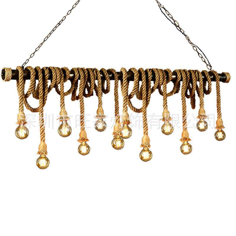 lo厅ft复古铁艺创意个管性工业风酒吧餐服装店台咖啡厅麻绳水QA吊,淘宝优惠券,粉丝福利购,淘宝优惠卷