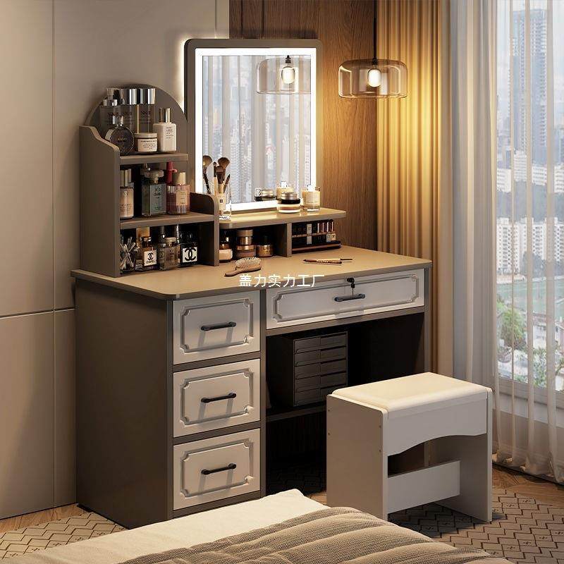 梳妆台斗柜一体收纳简约感卧室化妆桌主卧小型房间法式化妆桌,淘宝优惠券,粉丝福利购,淘宝优惠卷