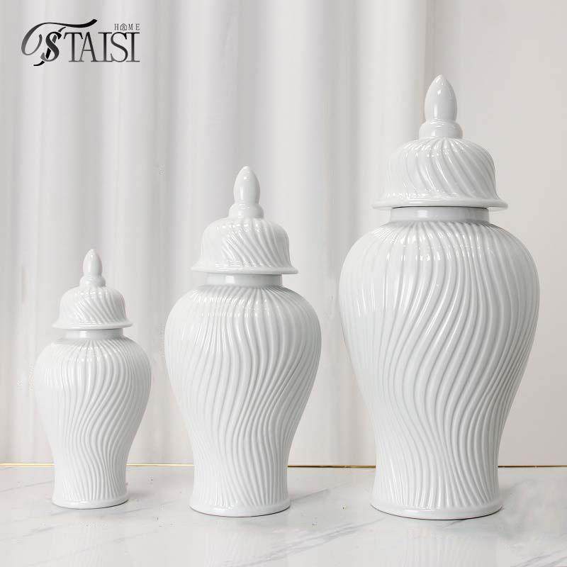 爆款欧式插花将军罐陶瓷装饰工艺品客厅摆件罐子储物花瓶花插,淘宝优惠券,粉丝福利购,淘宝优惠卷