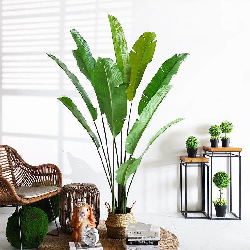 北欧大型仿真绿植物旅人蕉客厅室内装饰假树落地盆栽盆景家居摆件,淘宝优惠券,粉丝福利购,淘宝优惠卷
