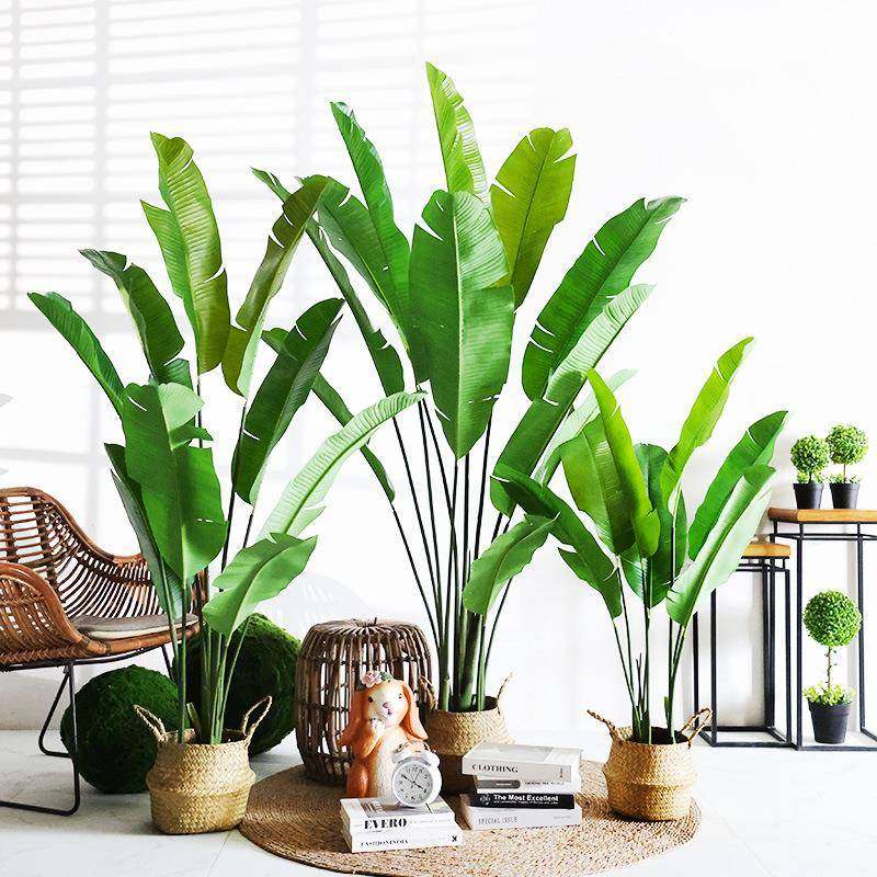 北欧大型仿真绿植物旅人蕉客厅室内装饰假树落地盆栽盆景家居摆件,淘宝优惠券,粉丝福利购,淘宝优惠卷