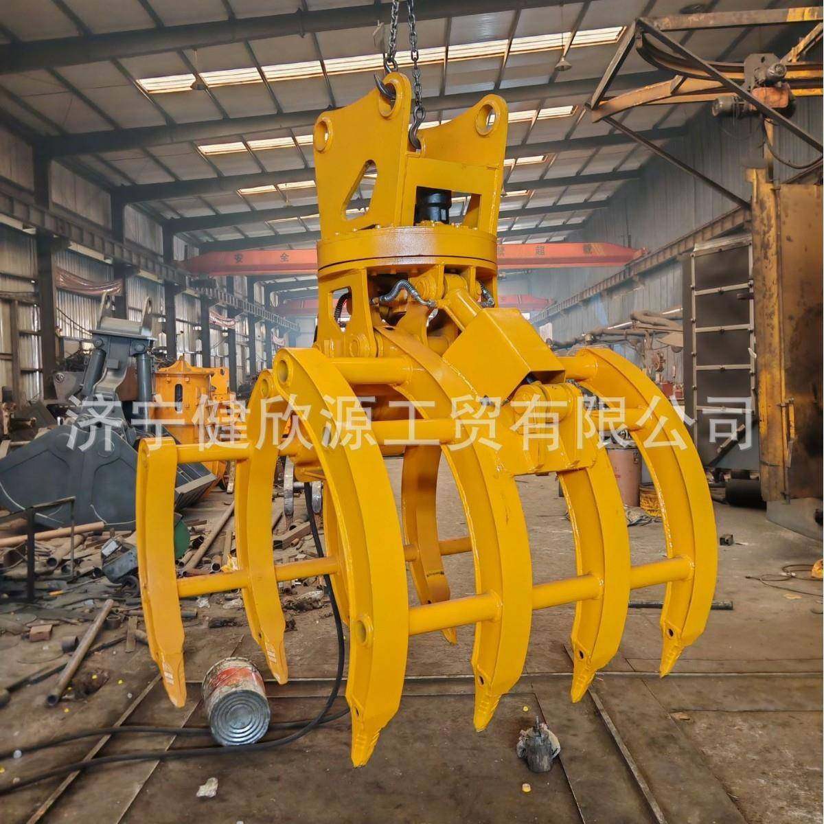 行车夹木器多功能抓草捆棉花甘蔗小型旋转机械设备挖机液压抓木机,淘宝优惠券,粉丝福利购,淘宝优惠卷