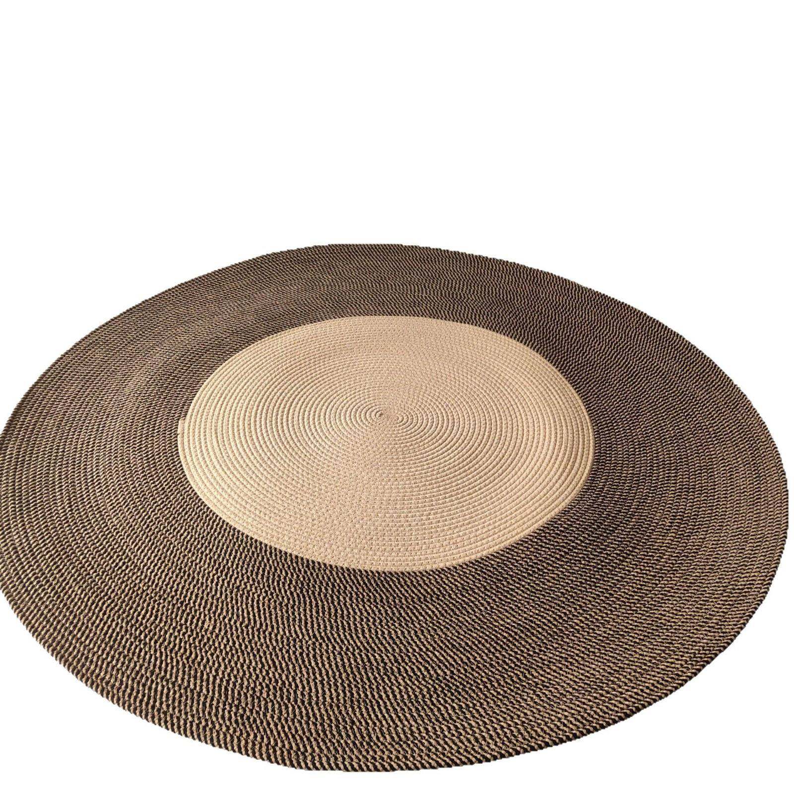 手工编织入户门垫圆形客厅卧室床边简约北欧棉线编织地垫,淘宝优惠券,粉丝福利购,淘宝优惠卷