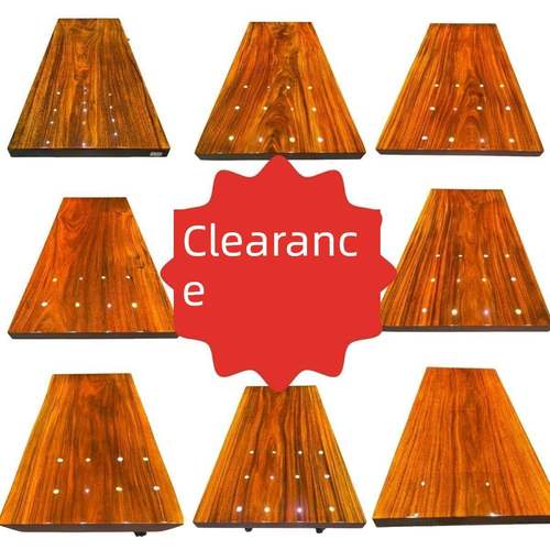 奥坎整板实木大板茶桌茶台书桌餐桌中式办公老板桌桌椅原木组合 - 图1